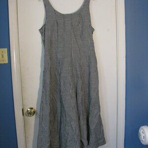 * A New Day Midi Dress 2 10 12 NWT $38 Black White Gingham Checked
